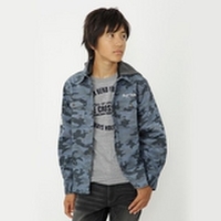 【50%OFF】フードつき迷彩柄シャツ