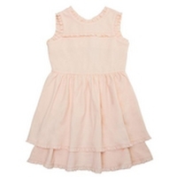 【50%OFF】【ガールズ向け】フリル切替えノースリーブワンピース