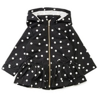 【ベビー向け】ドット柄フード付きジップアップブルゾン