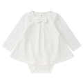 【50%OFF】【新生児向け】リボン付き長袖ロンパース