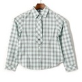 【新品】 ガールズ　ネクタイ付きチェック柄シャツ 130A バーバリーロンドン 63720 BURBERRY LONDON サックス系 ガールズ