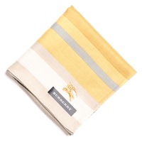 【新品】 ストライプ　ハンカチ  バーバリー 72655 BURBERRY イエロー メンズ