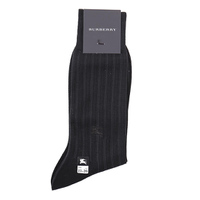 【新品】 ソックス 靴下 ストライプ 25〜26cm バーバリー 45827 BURBERRY ブラック系 メンズ