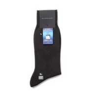 【新品】 ソックス 靴下（アーガイル） 25〜26 バーバリー 51942 BURBERRY グレー系 メンズ