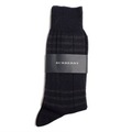【新品】 チェックビジネスソックス 靴下  バーバリー 70623 BURBERRY ネイビー メンズ