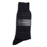 【新品】 チェックビジネスソックス 靴下  バーバリー 70623 BURBERRY ネイビー メンズ