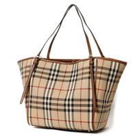 【新品】 トートバッグ カンター オールオーバー 26×27×14cm バーバリー y-001082 BURBERRY ベージュ×ブラウン レディース