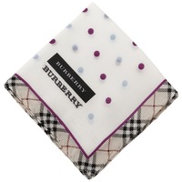 【新品】 ハンカチ  バーバリー 60300 BURBERRY ホワイト系 レディース