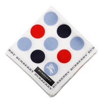 【新品】 ハンカチ ドット  バーバリーロンドン 65749 BURBERRY LONDON ブルー、レッド レディース