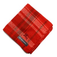 【新品】 ハンカチ　チェック  バーバリーロンドン 68987 BURBERRY LONDON レッド レディース