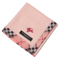 【新品】 ハンカチ　フチチェック  バーバリーロンドン 68942 BURBERRY LONDON ピンク レディース