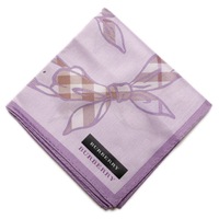【新品】 ハンカチ　リボン  バーバリーロンドン 69080 BURBERRY LONDON パープル レディース