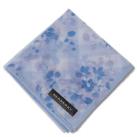 【新品】 ハンカチ　花柄  バーバリーロンドン 69309 BURBERRY LONDON ブルー レディース