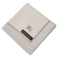 【新品】 ハンカチ　無地  バーバリーロンドン 68902 BURBERRY LONDON ホワイト レディース