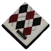 【新品】 ハンカチ（アーガイル）  バーバリー 51272 BURBERRY レッド系×ホワイト系 レディース