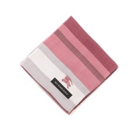 【新品】 ハンカチ（ボーダー）  バーバリー 50528 BURBERRY グレー系×ピンク系 メンズ