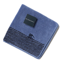 【新品】 バーバリー BURBERRY ロゴタオルハンカチ 40044 ブルー系 メンズ