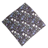 【新品】 ブルーレーベル クレストブリッジ 花柄　薄手　ハンカチ  76443 BLUE LABEL CRESTBRIDGE ブラック レディース