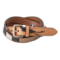 【新品】 ベルト（チェック柄・布タイプ）  バーバリーロンドン y-000297 BURBERRY LONDON ブラウン系 メンズ