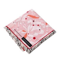 【新品】 薄手 ハンカチ チェック  バーバリー 70392 BURBERRY パープル レディース