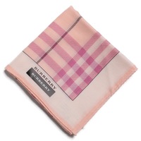 【新品】 薄手 ハンカチ チェック  バーバリー 72042 BURBERRY ピンク レディース