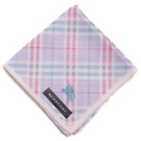 【新品】 薄手 ハンカチ チェック  バーバリー 72096 BURBERRY パープル レディース