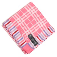 【新品】 薄手 ハンカチ チェック  バーバリー 72282 BURBERRY ピンク メンズ