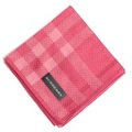 【新品】 薄手 ハンカチ ブロックチェック  バーバリー 72293 BURBERRY ボルドー メンズ