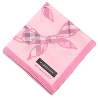 【新品】 薄手 ハンカチ リボン  バーバリー 72087 BURBERRY ピンク レディース