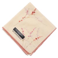 【新品】 薄手 ハンカチ 花柄  バーバリー 72001 BURBERRY イエロー レディース
