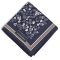【新品】 薄手 ハンカチ 花柄  バーバリー 72253 BURBERRY ネイビー メンズ