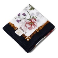 【新品】 薄手 ハンカチ 花柄  バーバリーズ 70381 Burberrys ホワイト レディース