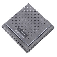 【新品】 薄手 ハンカチ 総柄  バーバリー 70524 BURBERRY グレー メンズ