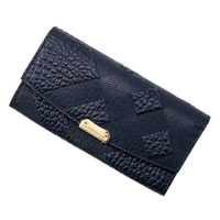 【新品】バーバリー ロンドン　チェック型押し長財布 ブルー系 y-000376 レディース 上品な逸品