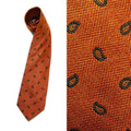 【新品】バーバリーロンドン ペイズリーネクタイ 35340 オレンジ系 メンズ プレゼント