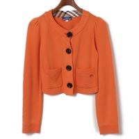 カーデ 38 バーバリーブルーレーベル 74435 BURBERRY BLUE LABEL オレンジ レディース