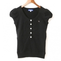 カシミヤ混パフスリーブニットカットソー 38 バーバリーブルーレーベル 01000405 BURBERRY BLUE LABEL ブラック レディース
