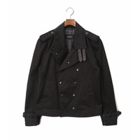 コットンライダースブルゾン L バーバリーブラックレーベル 45202 BURBERRY BLACK LABEL ブラック系 メンズ