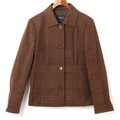 シャドーチェックボタンアップジャケット 42 バーバリーロンドン 76786 BURBERRY LONDON ブラウン レディース