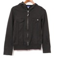 ジップアップコットンパーカー 38 バーバリーブルーレーベル 72551 BURBERRY BLUE LABEL ブラック レディース