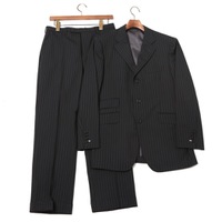 ストライプノッチドラペルテーラードジャケットスーツ  バーバリーブラックレーベル 69586 BURBERRY BLACK LABEL ブラック メンズ