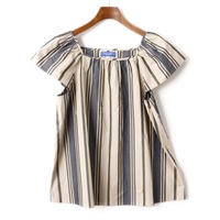 ストライプ袖無しカットソー 38 バーバリーブルーレーベル 62219 BURBERRY BLUE LABEL グレー系 レディース