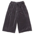 【50%OFF】ストライプ柄ベロアワイドパンツ