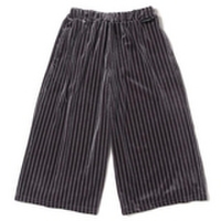 【50%OFF】ストライプ柄ベロアワイドパンツ