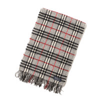 チェックマフラー バーバリーズ 42156 グレー系 プレゼント ウール100% 定番のノバチェック