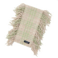 チェックマフラー（両フリンジ） バーバリーロンドン 42713 ベージュグリーン ウール レディース 癒やし効果のあるナチュラルカラーの英国チェック