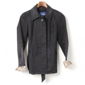 チェック切替比翼ベルト付ショートコート 38 バーバリーブルーレーベル 01000483 BURBERRY BLUE LABEL ブラック レディース