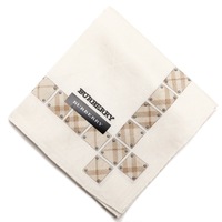 チェック柄ハンカチ ベージュ 中 バーバリーロンドン 69666 BURBERRY LONDON ベージュ メンズ