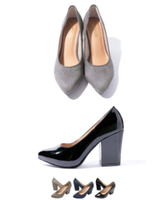 チャンキーヒールパンプス