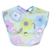 【50%OFF】ネコ花柄お食事スタイ